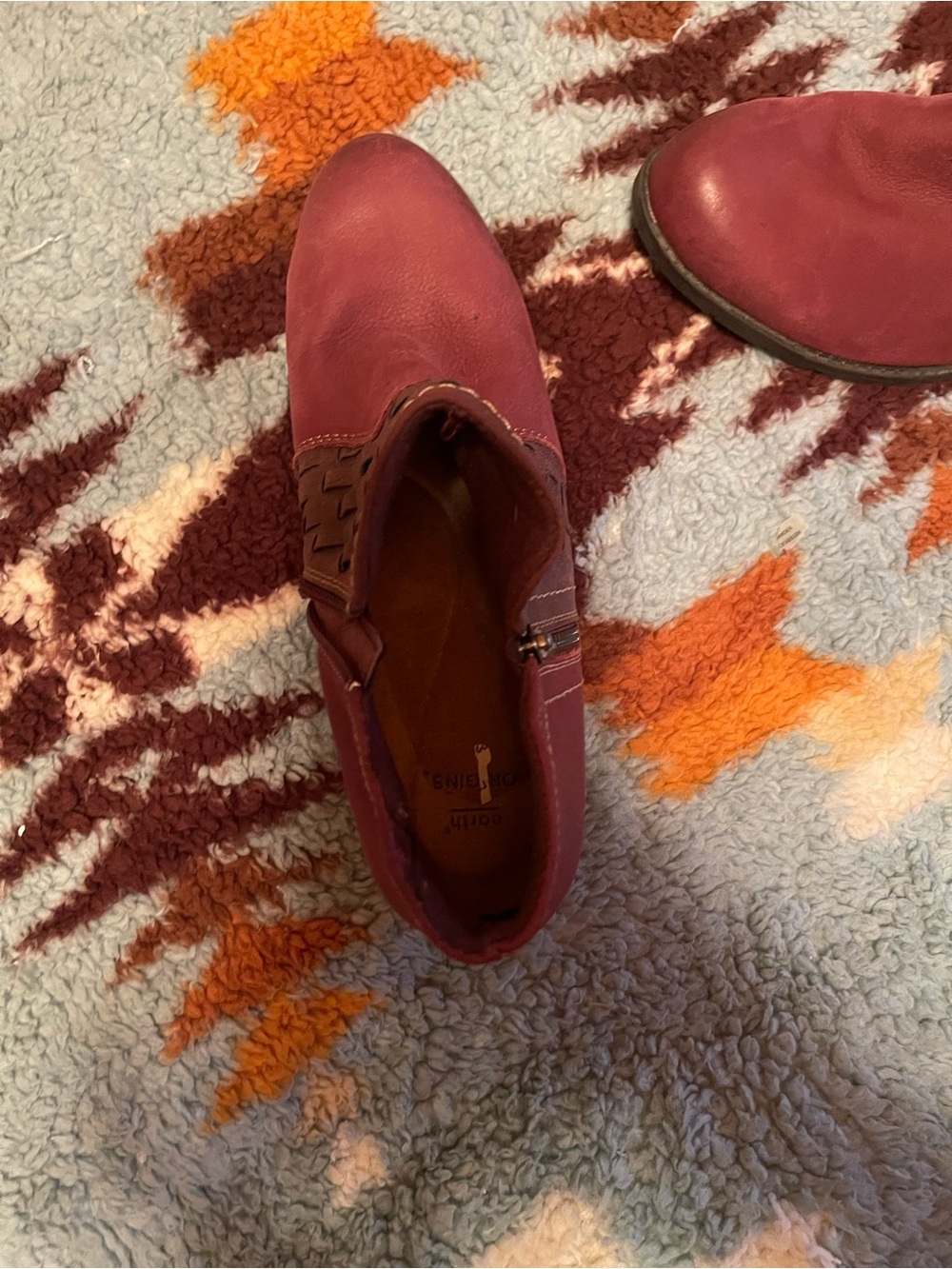 Earth Origins Alexis Leather Ankle Booties – Merlot – Women’s 9 – NWOT - Picture 7 of 9
